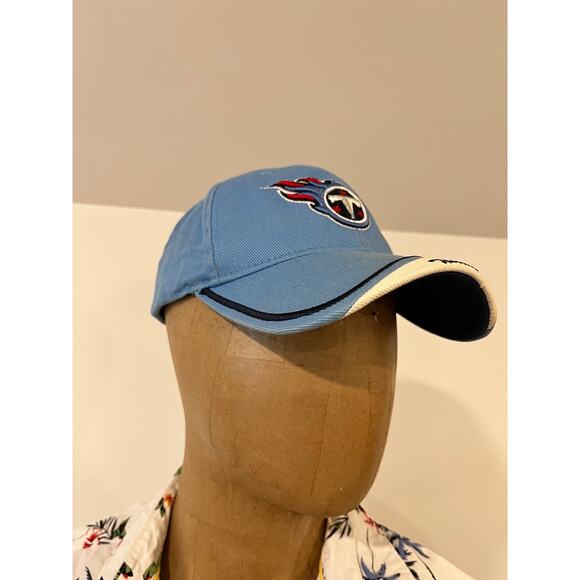 Reebok NFL Tennessee Titans Light Blue Cap Hat Adjustable Strap Pre Owned - Picture 2 of 5